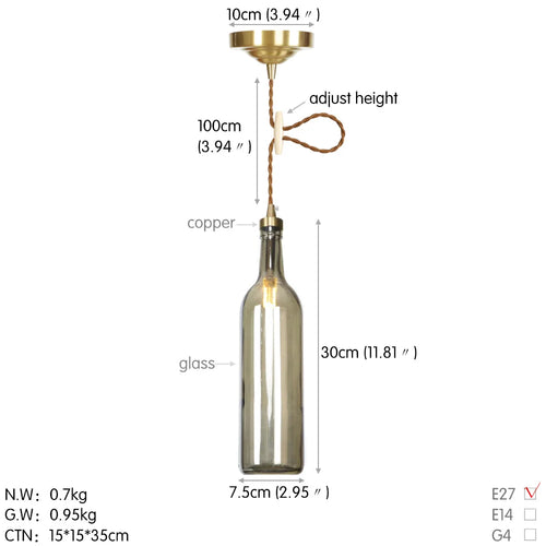suspension LED en laiton et verre design moderne décoratif - vue 11 sur 12