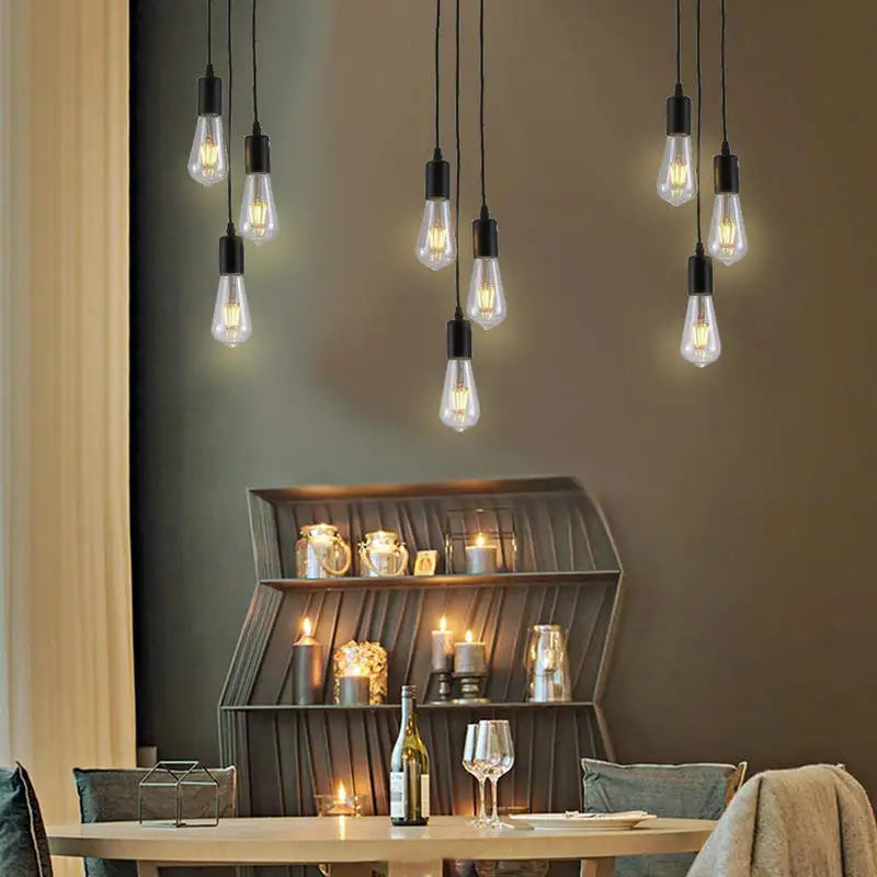 Support suspension LED araignée noir blanc argent - vue 3 sur 11