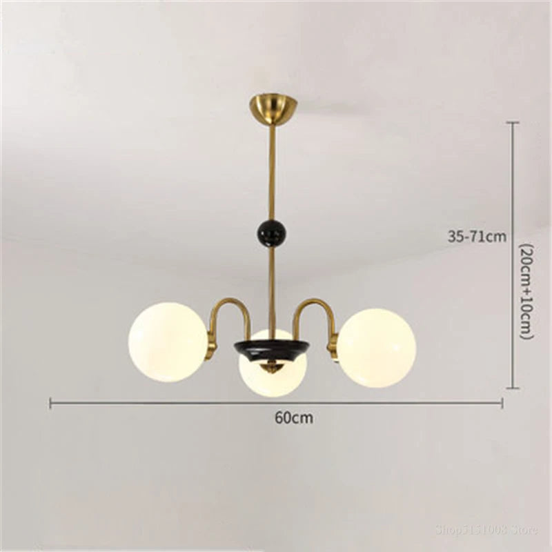 lustre moderne led décoration nordique éclairage intérieur - vue 11 sur 16