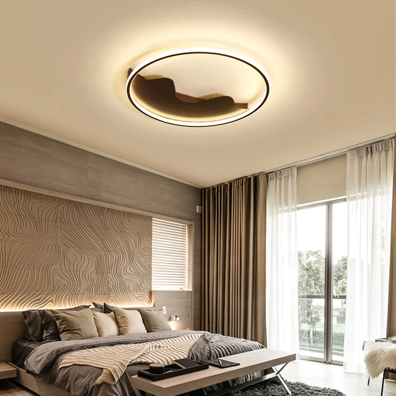 plafonnier en aluminium rond pour luminaires décoratifs d'intérieur - vue 3 sur 12