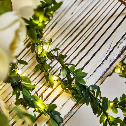 guirlande lumineuse à feuilles artificielles pour décorations festives - vue 4 sur 11