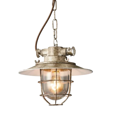 suspension industrielle rétro en fer et verre pour décoration vintage