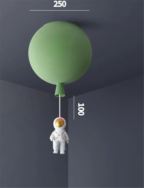 plafonnier led nordique avec astronaute et ballons pour enfants - vue 16 sur 28