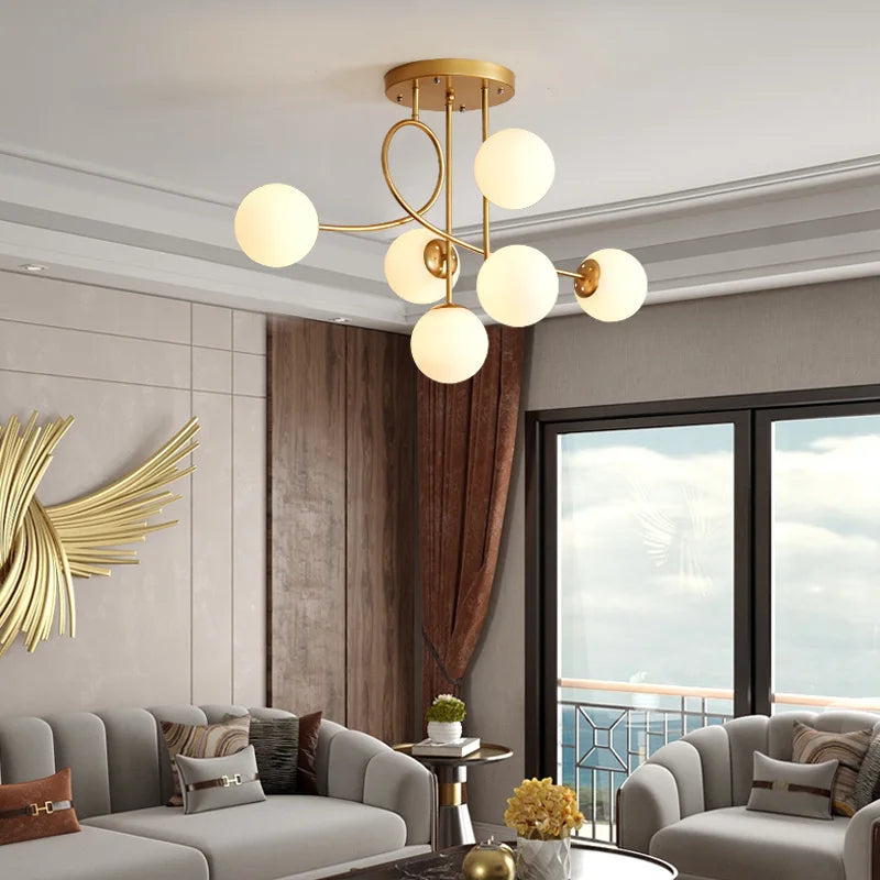lustre en verre design pour un éclairage élégant intérieur - vue 3 sur 12