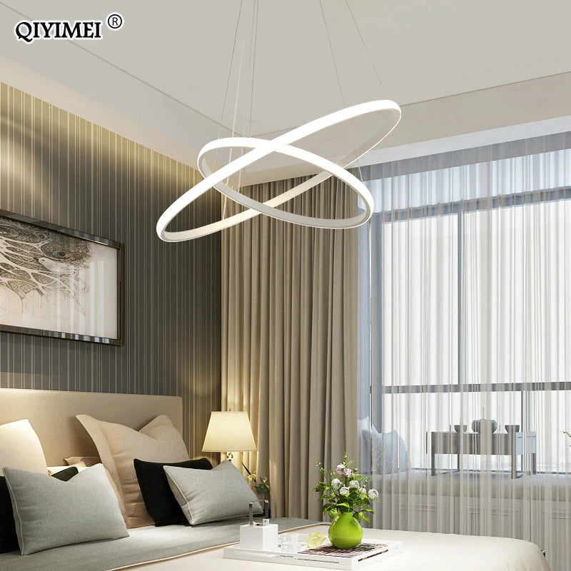 lampe led suspendue en aluminium luminaire décoratif d'intérieur nouveau - vue 3 sur 5