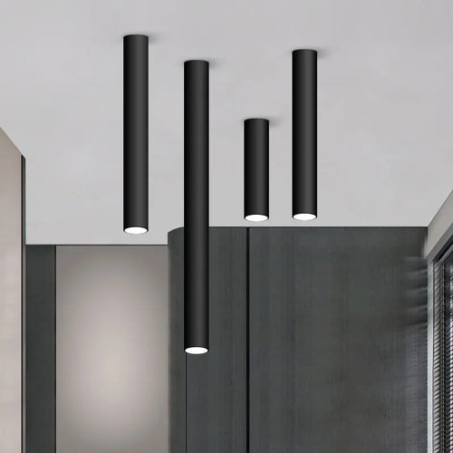 Spot LED cylindre Long moderne de Tube en aluminium monté en Surface pour le bureau de cuisine de salon d'intérieur - vue 3 sur 6