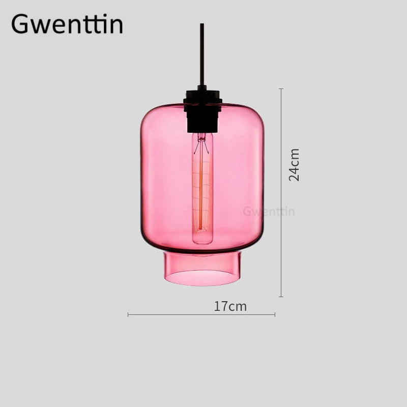 suspension moderne en verre teinté pour décoration intérieure - vue 26 sur 30