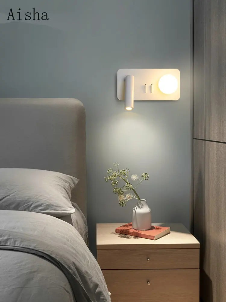 applique murale moderne rotative à led pour intérieur décoratif - vue 4 sur 10