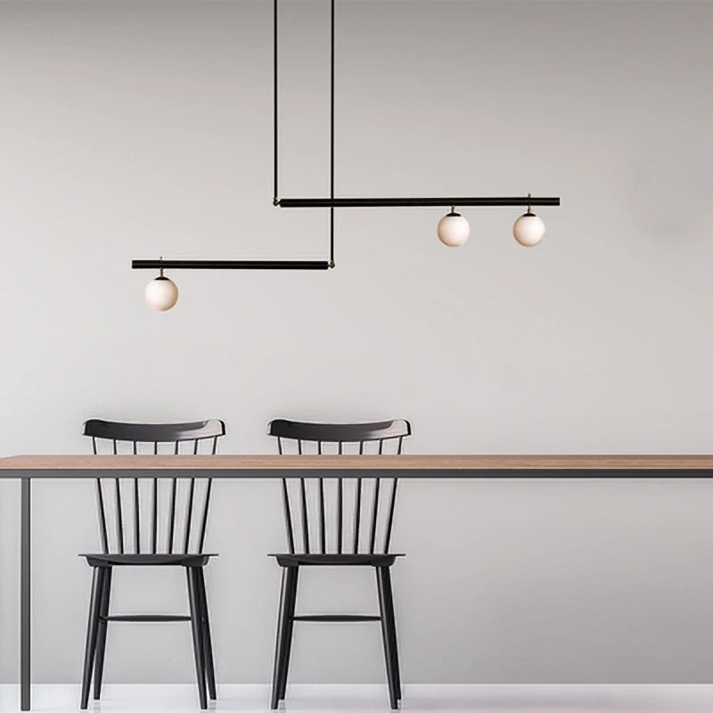 lustre minimaliste design postmoderne en verre pour décoration intérieure