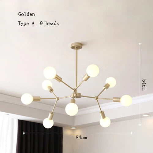 lustre moderne à plusieurs têtes pour intérieur créatif - vue 22 sur 27