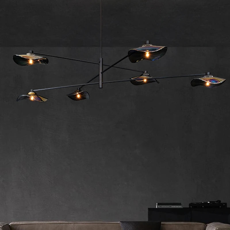 lustre à fleurs led design moderne fait main pour intérieur créatif - vue 4 sur 6