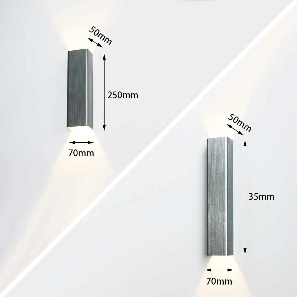 12W 18W LED applique intérieure moderne en aluminium éclairage à la maison appliques chambre salon allée couloir décoration applique murale LED lumière - vue 4 sur 14