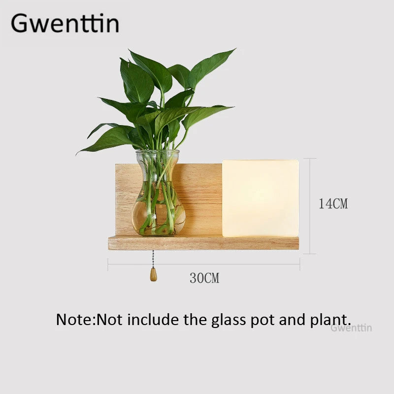 applique murale en bois et verre moderne à led à monter soi-même - vue 12 sur 14