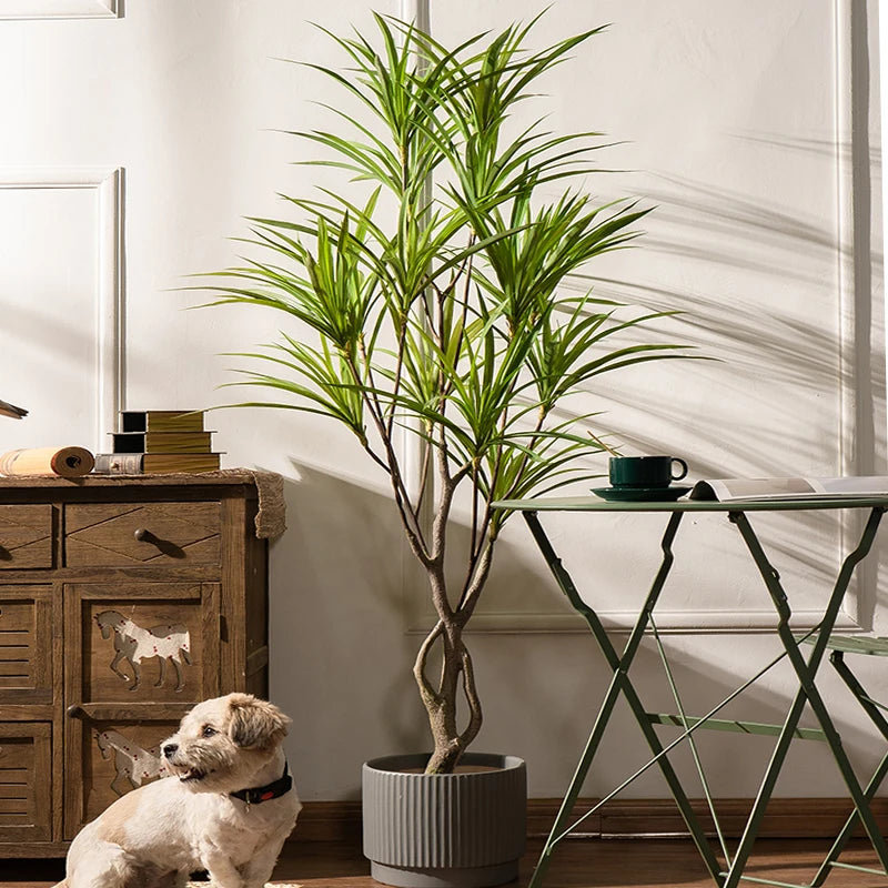 grand arbre artificiel palmier plante tropicale en pot décorative - vue 2 sur 10