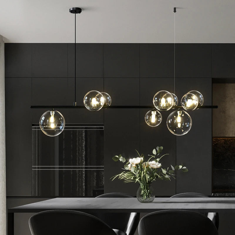 lustre à led nordique pour cuisine bureau et étude - vue 2 sur 8
