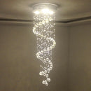 lustre moderne en cristal design spiralé pour éclairage décoratif