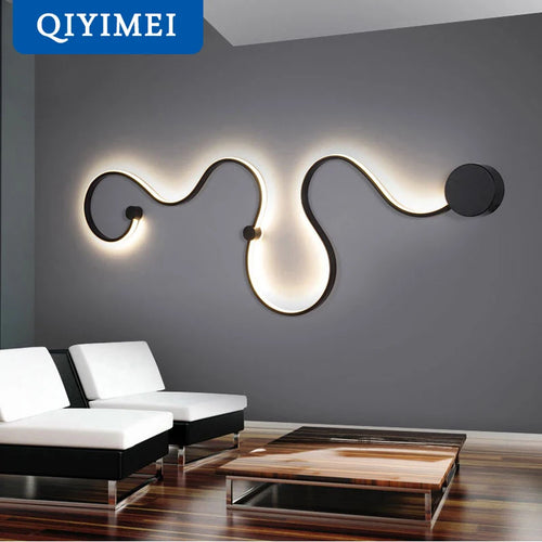 "applique murale moderne en acrylique et fer led décoration maison" - vue 2 sur 14