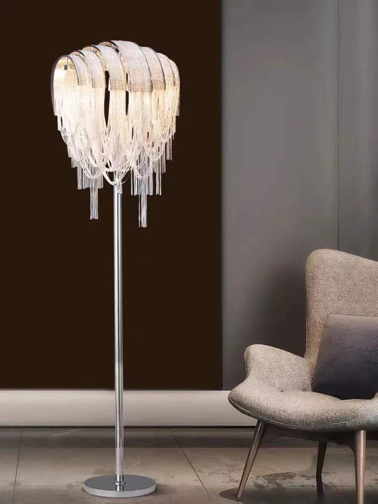 lampadaire décoratif post-moderne nordique en aluminium - vue 3 sur 8
