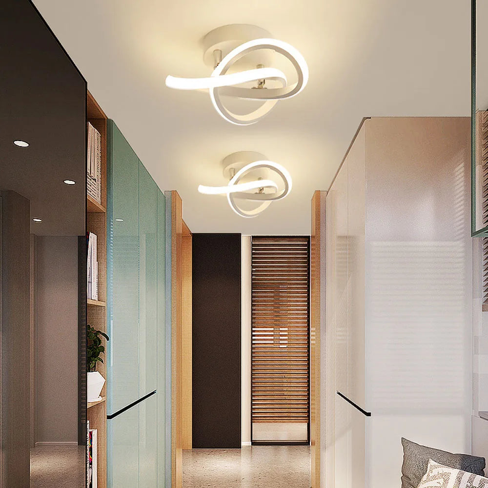 plafonnier led lumière ombre maison couloir chaud froid luminaire salon chambre éclairage - vue 3 sur 24