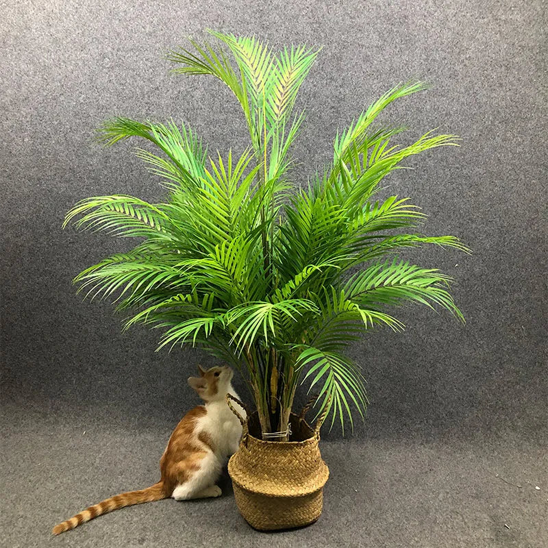 plantes tropicales palmier artificiel avec feuilles monstera décoration jardin - vue 1 sur 12