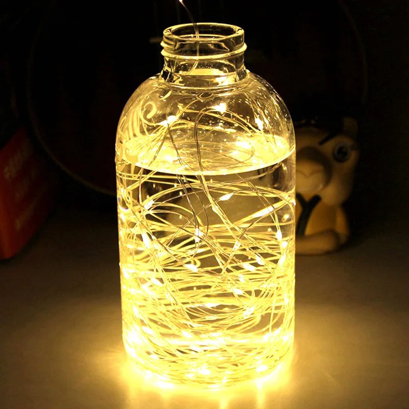 guirlande lumineuse led télécommandée fil de cuivre décorative étanche - vue 2 sur 12