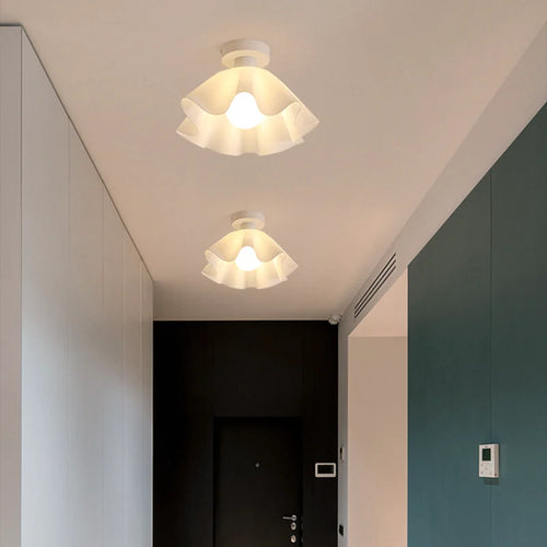 plafonnier led design nordique moderne en acrylique à fleurs décoratif - vue 5 sur 9