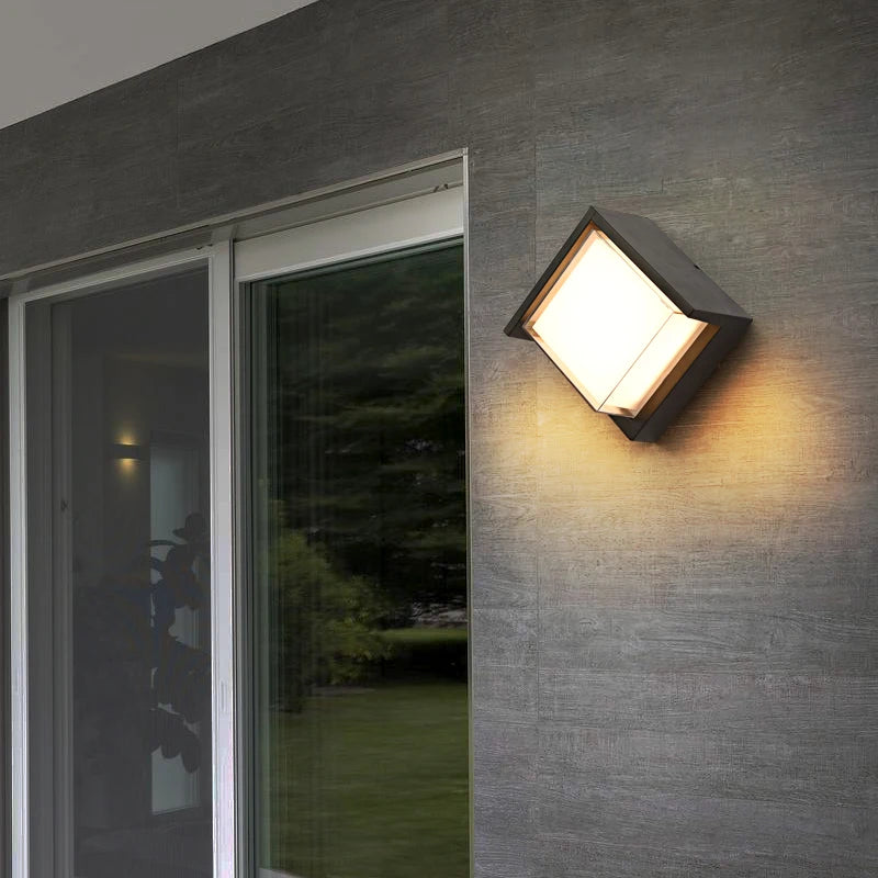 Éclairage mural extérieur moderne étanche IP54 porche balcon terrasse lampe applique jardin en aluminium décor à la maison applique murale lampe - vue 4 sur 10