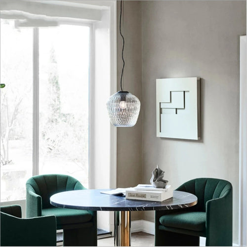 suspension rétro nordique en verre pour décoration intérieure - vue 5 sur 10