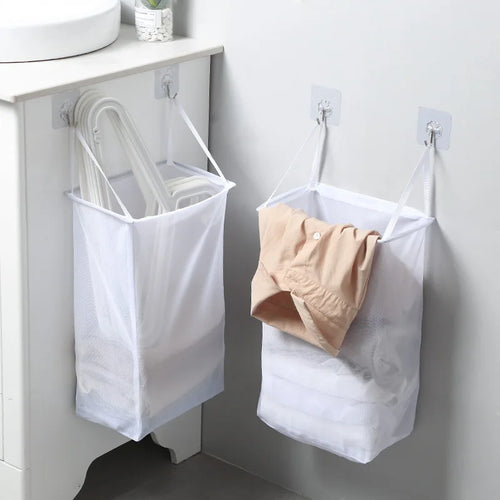 panier à linge mural pliable pour rangement et organisation - vue 4 sur 9