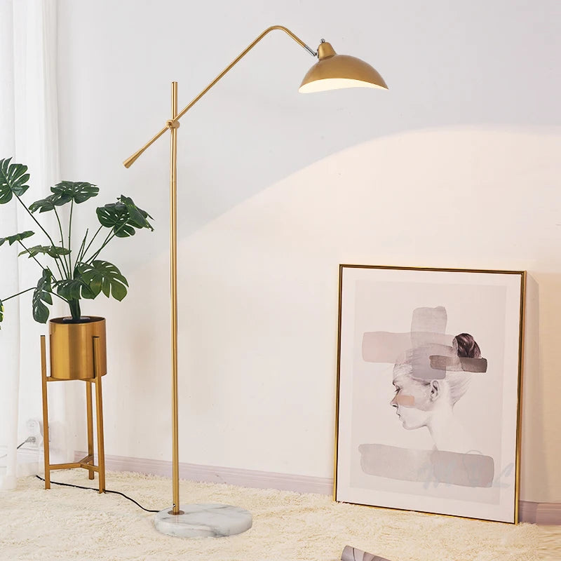 Lampadaire nordique Simple en or - vue 6 sur 8