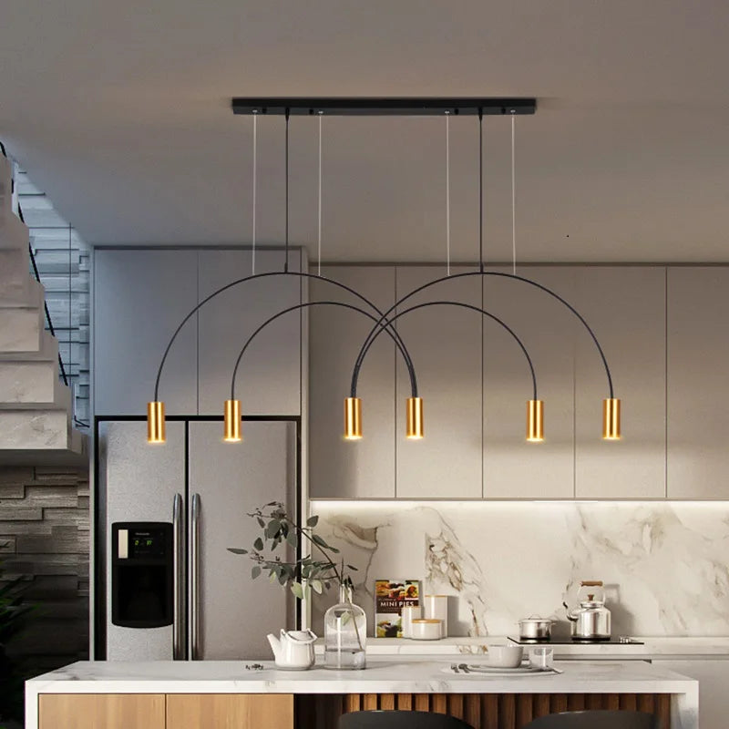 suspension moderne à trois têtes design créatif et élégant - vue 3 sur 27