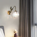 applique murale style européen rétro boules de verre créative bronze doré