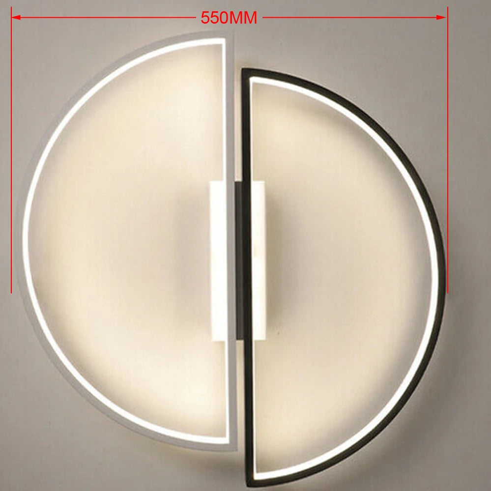 plafonnier moderne demi-cercle à leds pour décoration nordique - vue 5 sur 9
