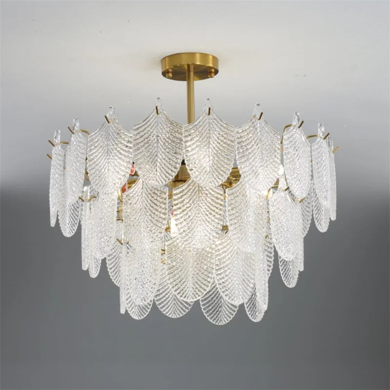 lustre de luxe en verre pour décoration intérieure élégante et moderne - vue 3 sur 17