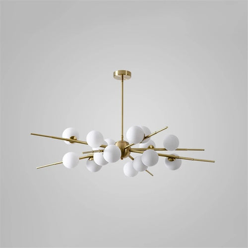 lustre led moderne en verre boule nordique pour bar café - vue 7 sur 10