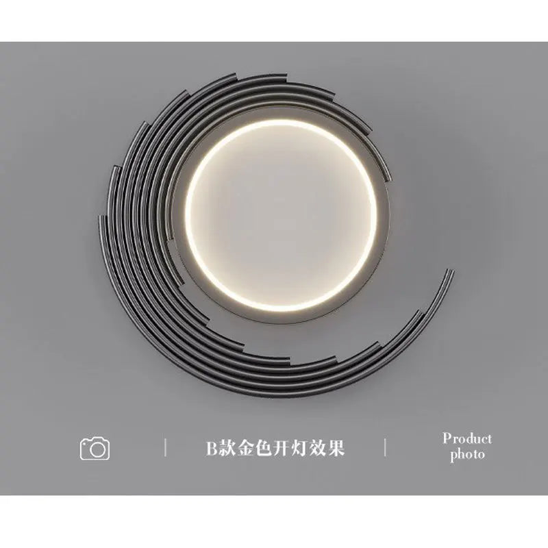 2022 New Year Decoration Wall Lamp Golden Luxury Creative Wall Sconces Nordic Background Wall Bedside Lamp Scandinavian Light - vue 8 sur 9