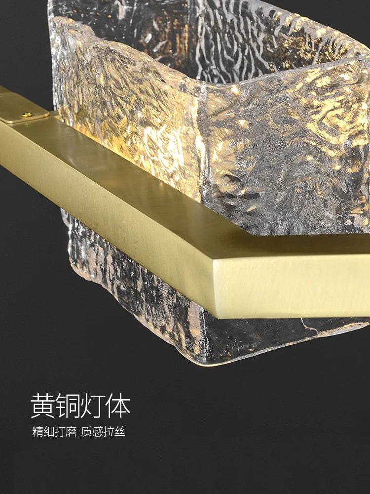 lustre moderne ondulation d'eau zhongdao luxe artistique verre - vue 6 sur 9