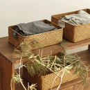 panier en jonc de mer tissé pour rangement et décoration