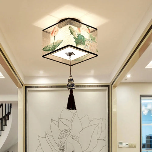 Plafonnier Led suspendu classique et Vintage chinois - vue 3 sur 10