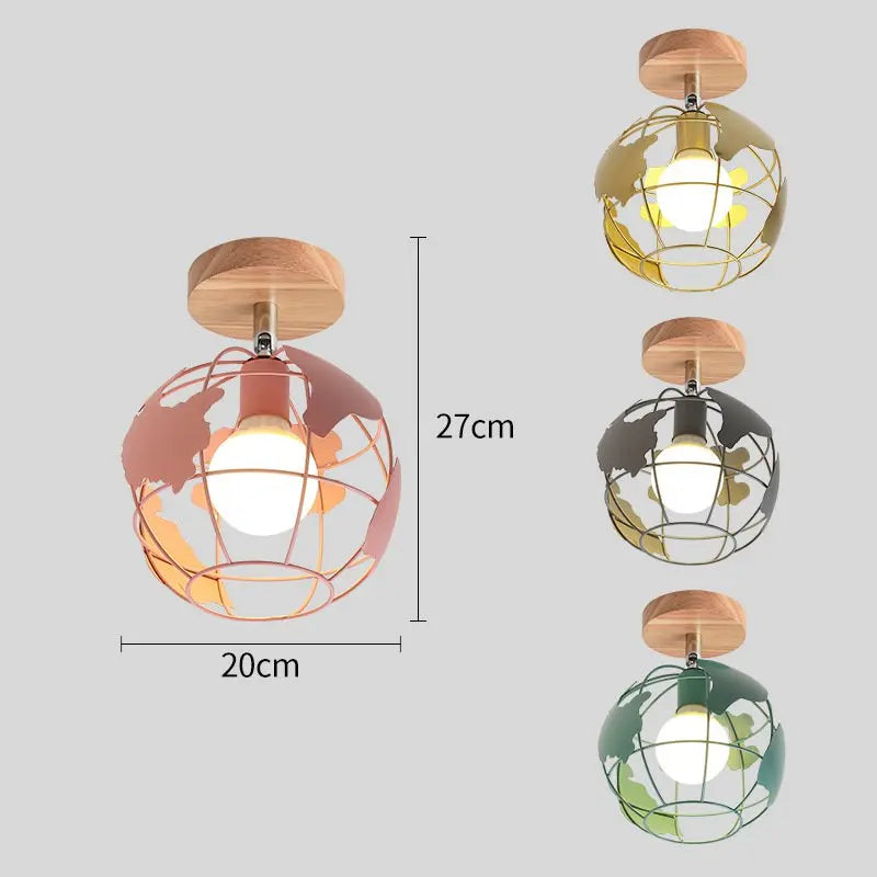 plafonnier led nordique moderne simple en fer triangle - vue 5 sur 18