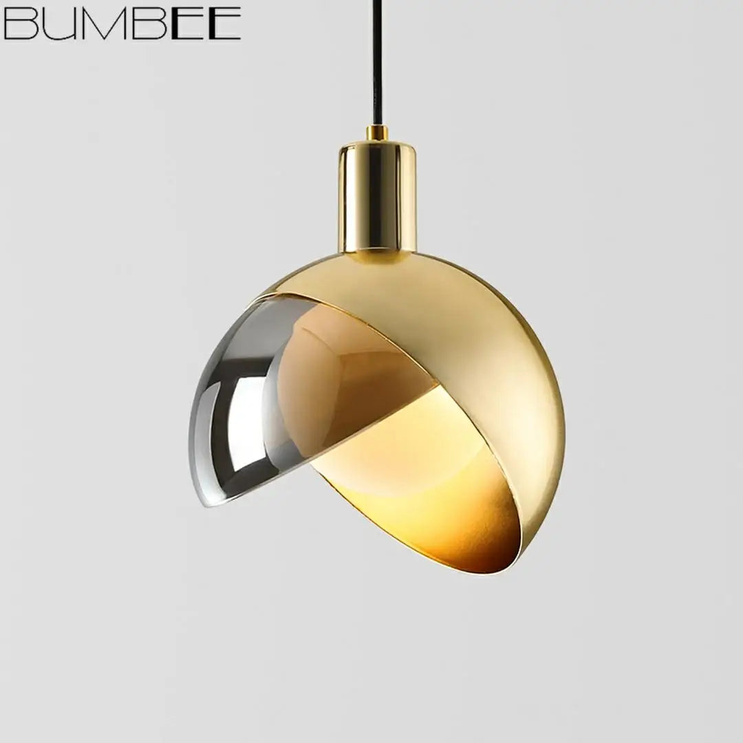 lustre boule de luxe nordique en galvanoplastie suspension post-moderne - vue 8 sur 8
