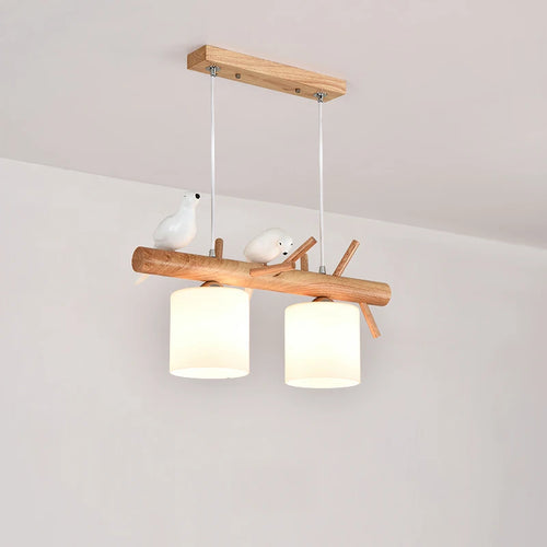 Nordique En Bois Massif PENDENTIF LED Lumière Salle à manger Plafond Lustre Chambre Salon Cuisine Éclairage Intérieur Luminaire - vue 5 sur 8