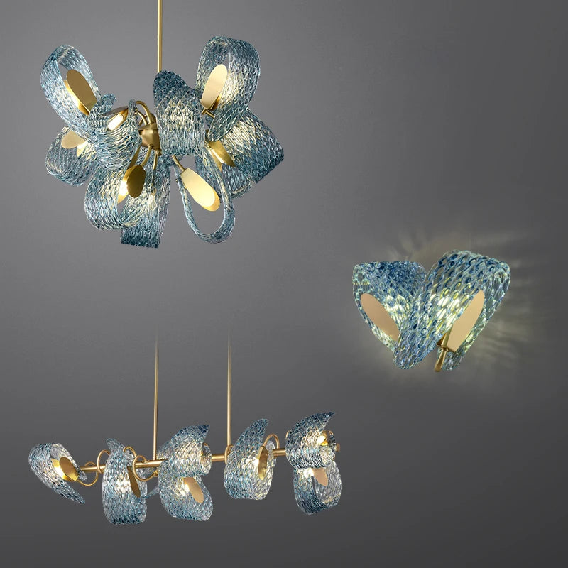 applique murale led en verre de cuivre artistique - vue 4 sur 14