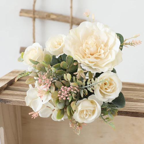 bouquet de pivoines artificielles pour mariage et décoration - vue 12 sur 12