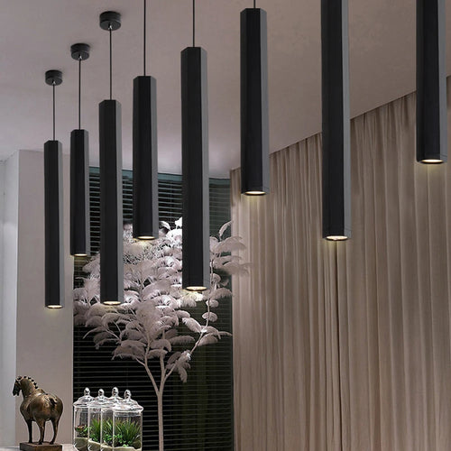 lustre hexagonal moderne pour décoration industrielle créative - vue 5 sur 18