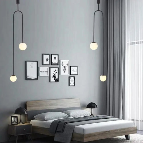 lustre rétro double tête personnalité nordique décoration boutique - vue 5 sur 8