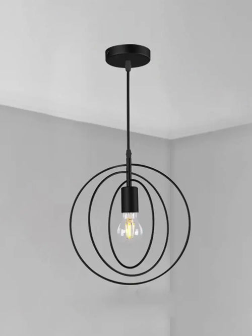 lustre industriel vintage en métal pour éclairage rétro intérieur - vue 7 sur 8