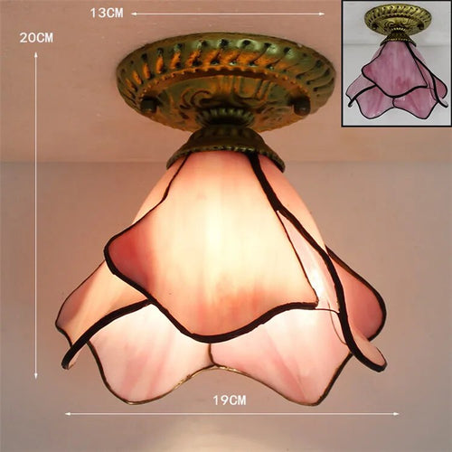 Plafonnier Led en verre créatif moderne avec ampoule 7W E27 - vue 30 sur 30