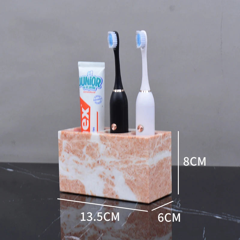 ensemble daccessoires en marbre naturel pour salle de bain - vue 13 sur 17