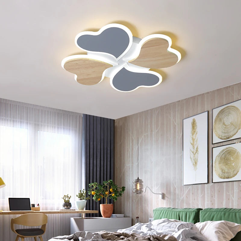 plafonnier led trèfle à quatre feuilles éclairage intérieur monté - vue 3 sur 7